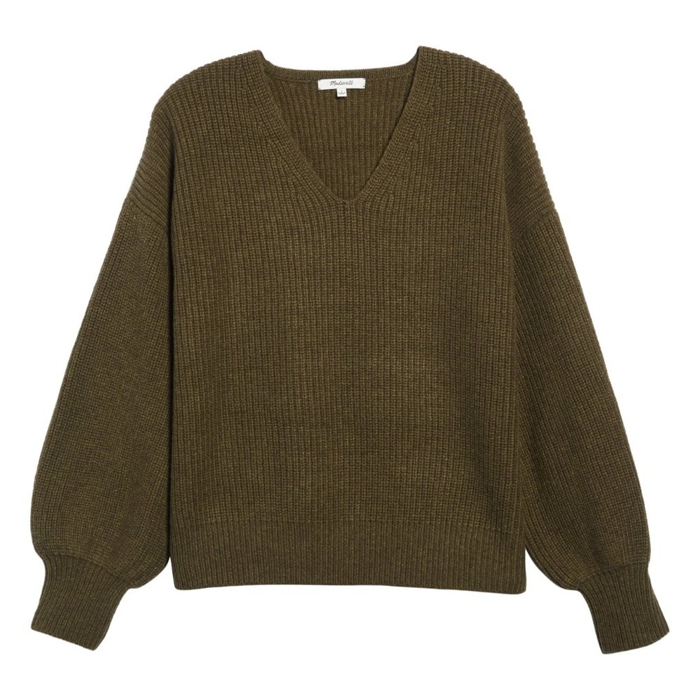 Madewell Thornton Balloon Sleeve Sweater size l